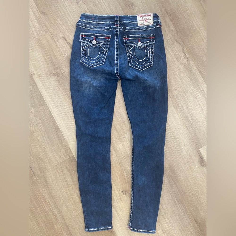 True Religion Skinny Jeans Curvy with Flap Big T Nat 30